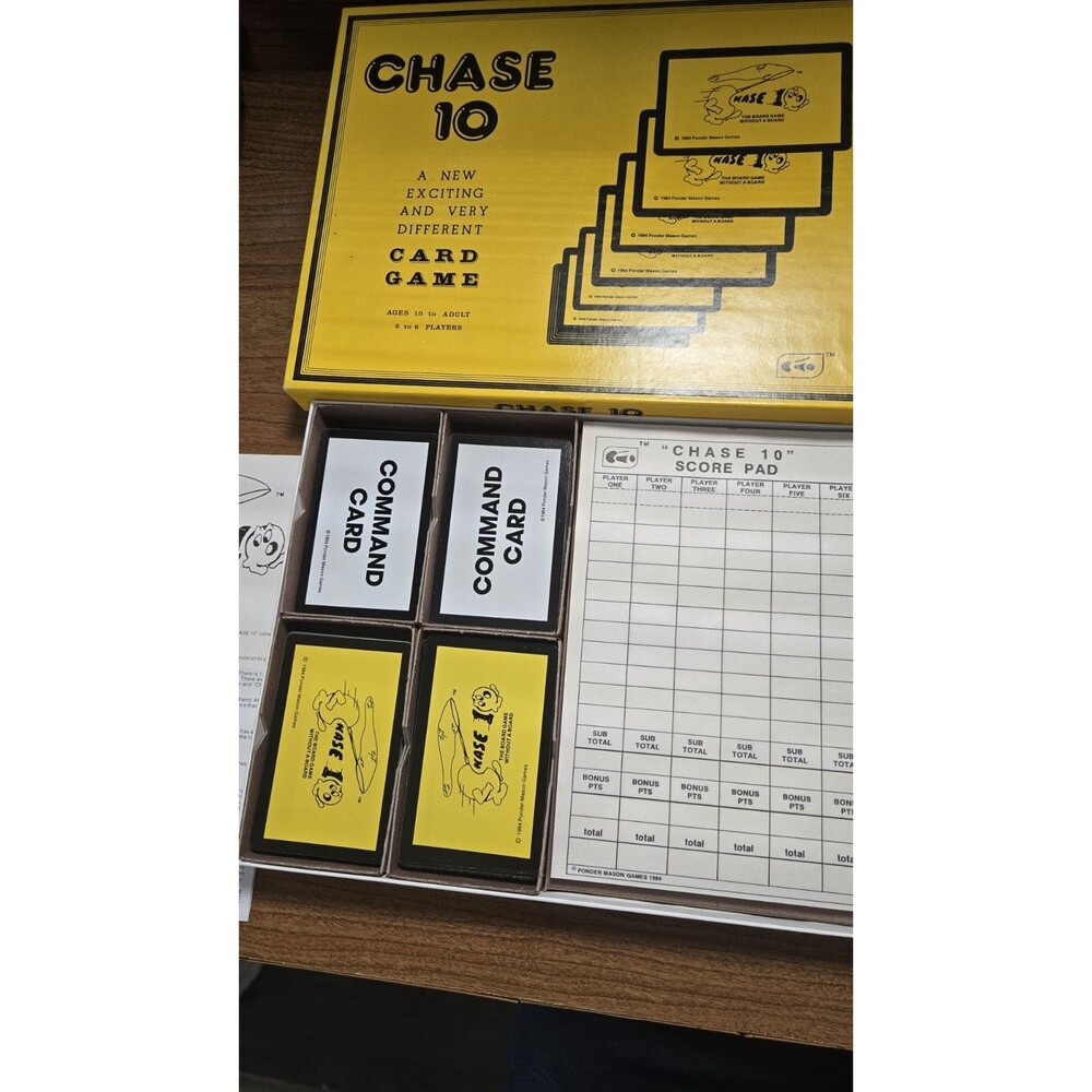 Chase 10 - A New Exciting and Very Different Card game 1986 Made in USA